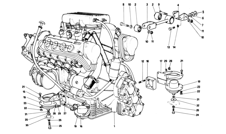 Ferrari Philadelphia Parts : 308 GTB/GTS QV : Table 1 - Engine
