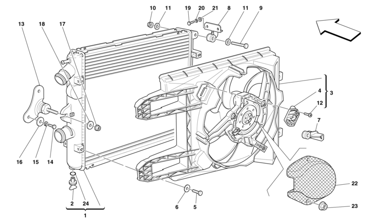 Table Cooler Radiator Ferrari Philadelphia Parts : 430 Scuderia : Table 25 - COOLING SYSTEM ...