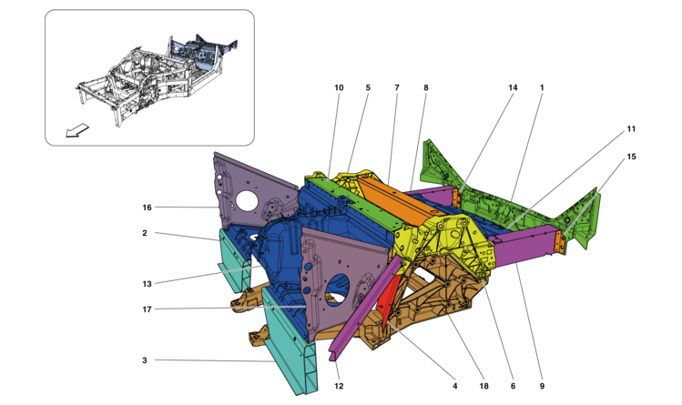 Rear Structure Ferrari Philadelphia Parts : California T : Table 103 - STRUCTURES AND ...
