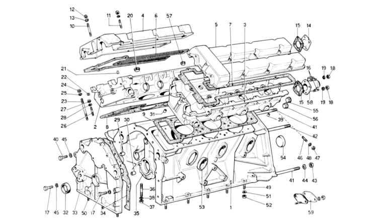 Ferrari Philadelphia Parts : Dino 246 GT/GTS : Table 1 - Crankcase and ...