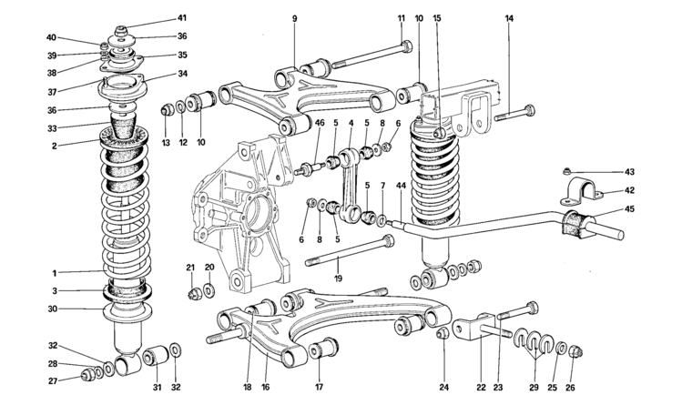 Ferrari Philadelphia Parts : Testarossa : Table 52 - Rear suspension ...