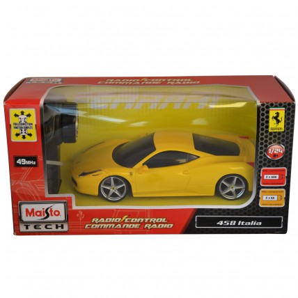 Yellow Ferrari 458 Remote Control Car